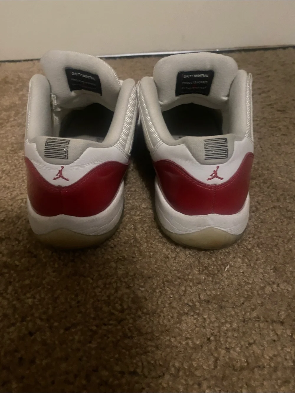 Jordan cherry red Low-Top Sneakers in White and Red Patent